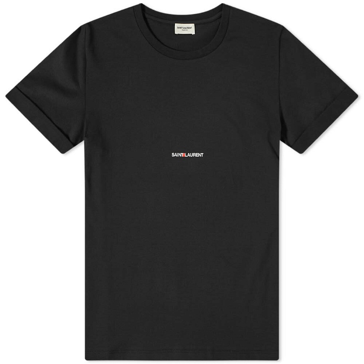 Photo: Saint Laurent Men's Archive Logo T-Shirt in Black