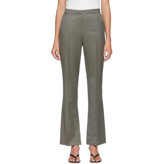 LVIR Khaki Summer Wool Slit Trousers LVIR