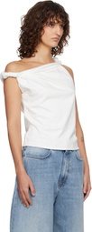 Róhe Off-White Sculptural Cotton Silk Top