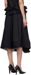 HODAKOVA Black Upside Down Bow Midi Skirt