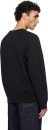 Maison Kitsuné Black 'Maison Kitsuné' Embroidery Oversize Raglan Sweatshirt