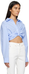alexanderwang.t Blue Cropped Shirt