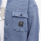 Brain Dead Men's Waffle Snap Front Overshirt in Blueberry