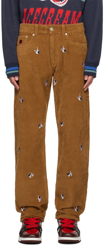 Photo: ICECREAM Brown Embroidered Trousers