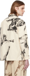KidSuper Beige Trapeze Performer Button Up Shirt