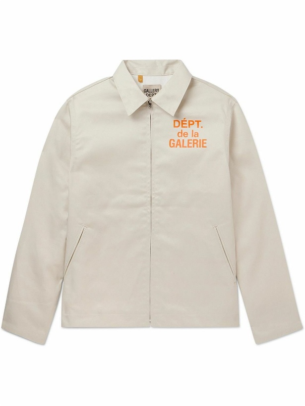 Photo: Gallery Dept. - Montecito Logo-Print Cotton-Twill Jacket - Neutrals