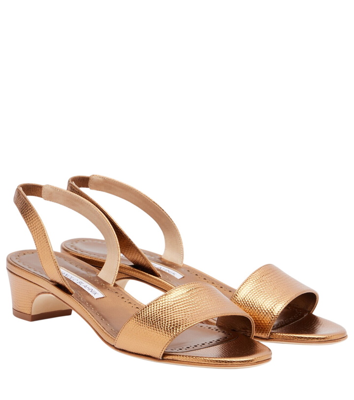 Photo: Manolo Blahnik Patopia leather slingback sandals