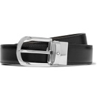 Montblanc - 3cm Black and Brown Reversible Leather Belt - Black