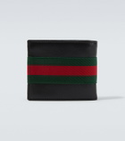 Gucci Web Trademark leather bifold wallet
