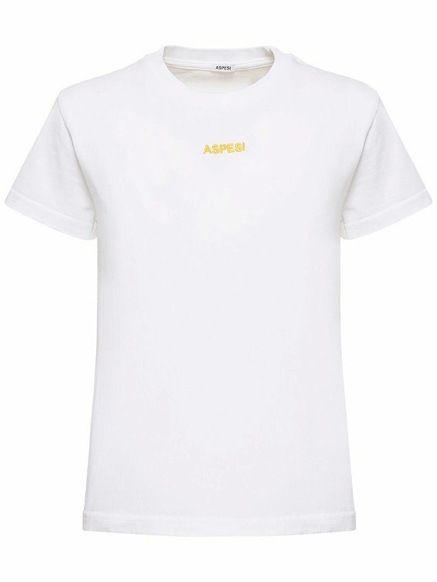 Photo: ASPESI - Cotton Jersey Embroidered Logo T-shirt