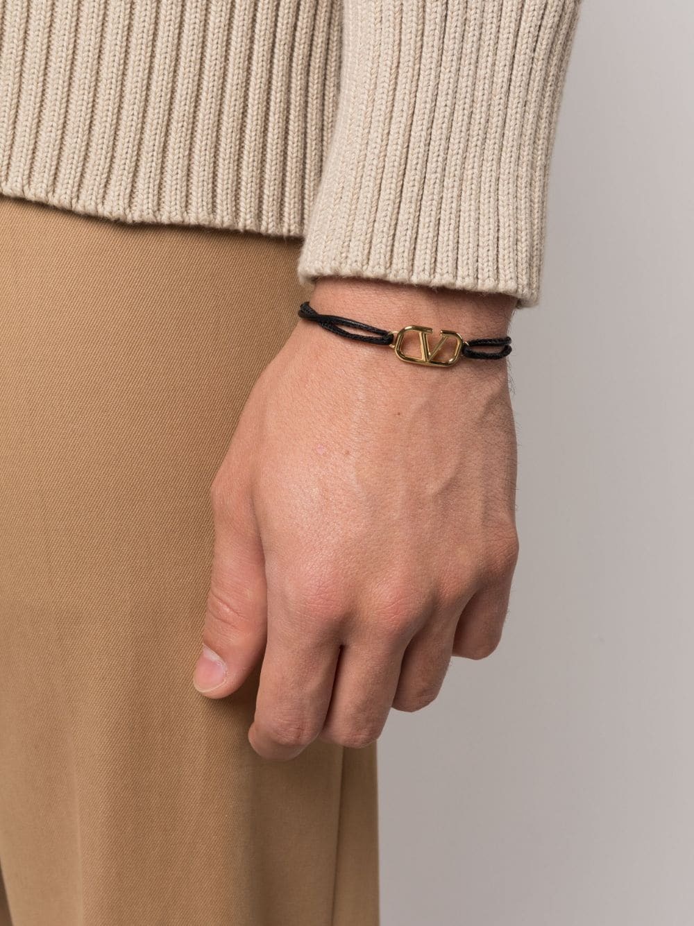 ブレスレット VALENTINO BROWN LEATHER VLOGO BRACELET Valentino Garavani Brown Leather Vlogo Bracelet | italist