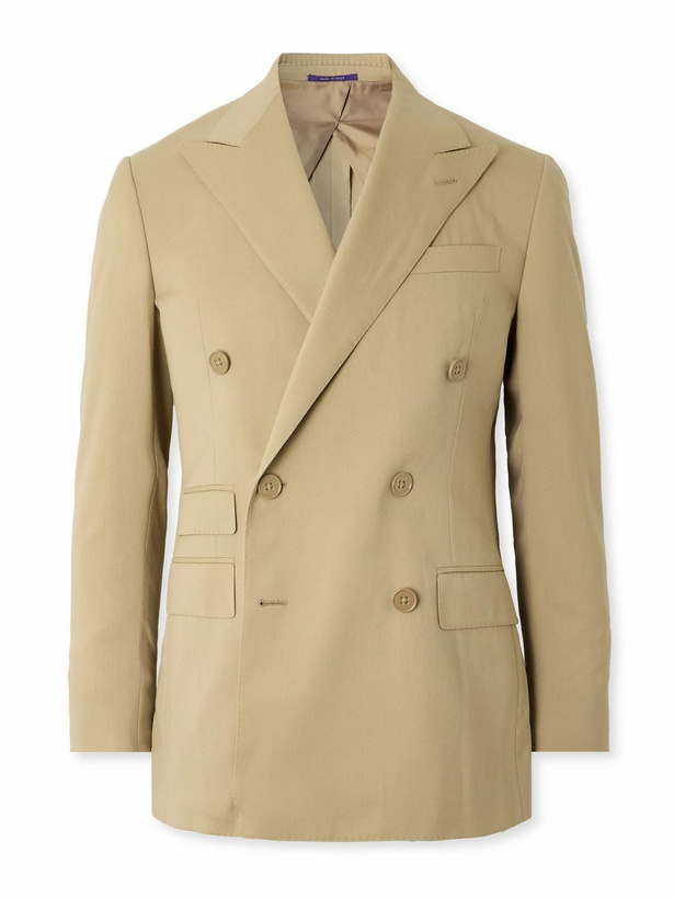 Photo: Ralph Lauren Purple label - Kent Double-Breasted Wool Suit Jacket - Neutrals