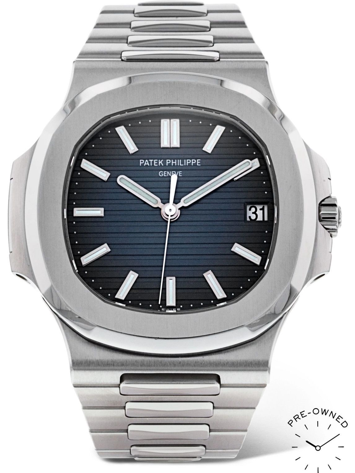 Photo: PATEK PHILIPPE - Pre-Owned 2010 Nautilus Automatic 40mm Stainless Steel Watch, Ref. No. 5711/1A-010