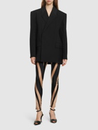 MUGLER - Jersey & Tulle Leggings