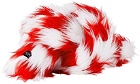 JIU JIE SSENSE Exclusive Red & White Knot Cushion