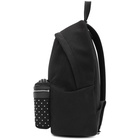 Saint Laurent Black Canvas Studded City Backpack