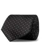 LANVIN - 7cm Polka-Dot Silk-Jacquard Tie - Black