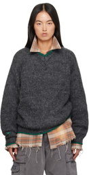 ERL Gray Pilling Overwashed Sweater