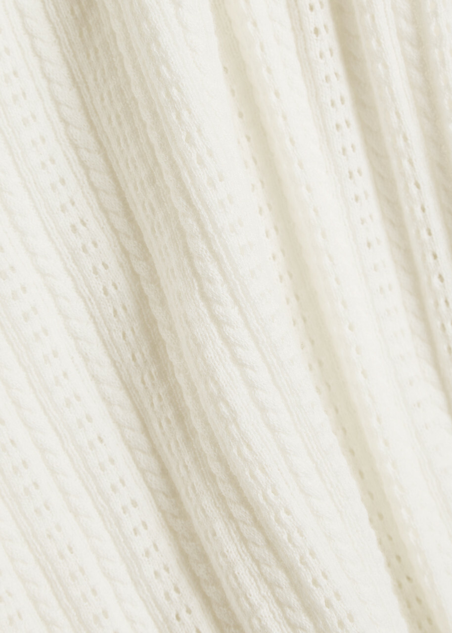 Paige Ophelia Pointelle-knit top White