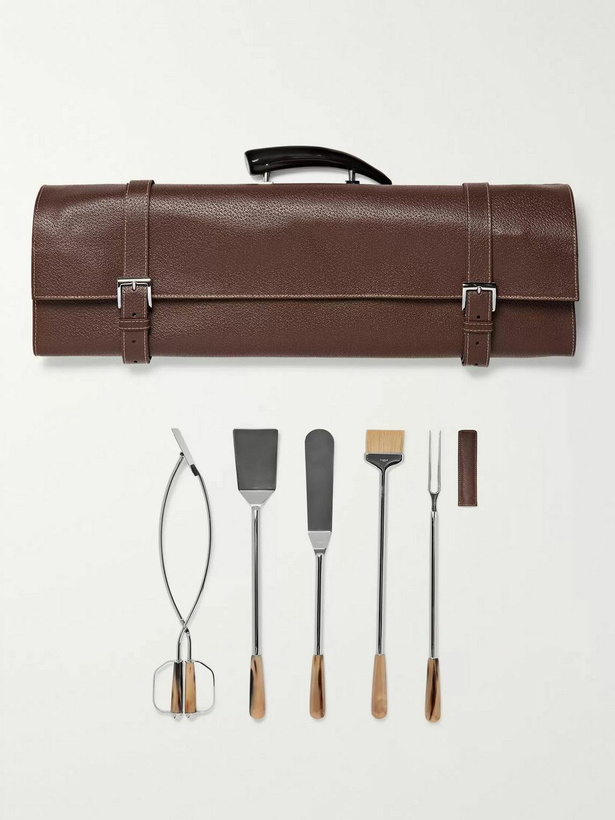 Photo: Lorenzi Milano - BBQ Set With Full-Grain Leather Case