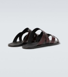 Manolo Blahnik Marvin croc-effect leather slides