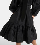 Patou Ruffled tiered faille minidress