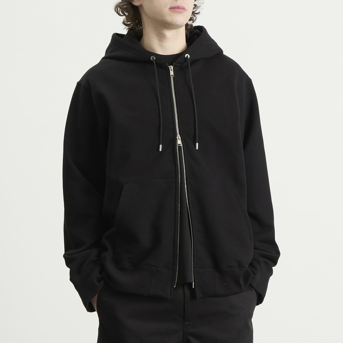 MASTERMIND WORLD Men's OG Embroidery-Ish Zip-Up Hoodie in Black