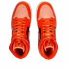 Air Jordan Women's 1 Mid SE W Sneakers in Crimson/Orange/Black/Sail