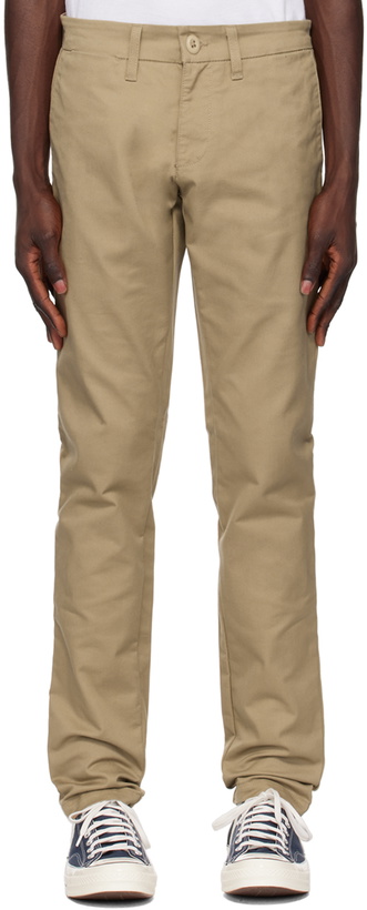 Photo: Carhartt Work In Progress Beige Sid Trousers