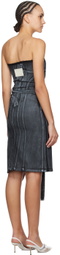 Ottolinger Black Belted Denim Minidress