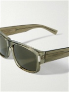 SAINT LAURENT - New Wave Rectangular-Frame Acetate Sunglasses