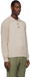 Vince Beige Knit Marled Sweater