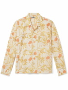 Karu Research - Camp-Collar Printed Cotton Shirt - Yellow