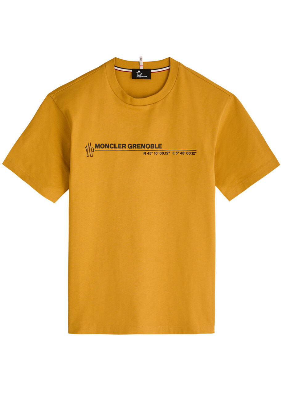 Moncler Grenoble Day-Namic Logo-print Cotton T-shirt Yellow