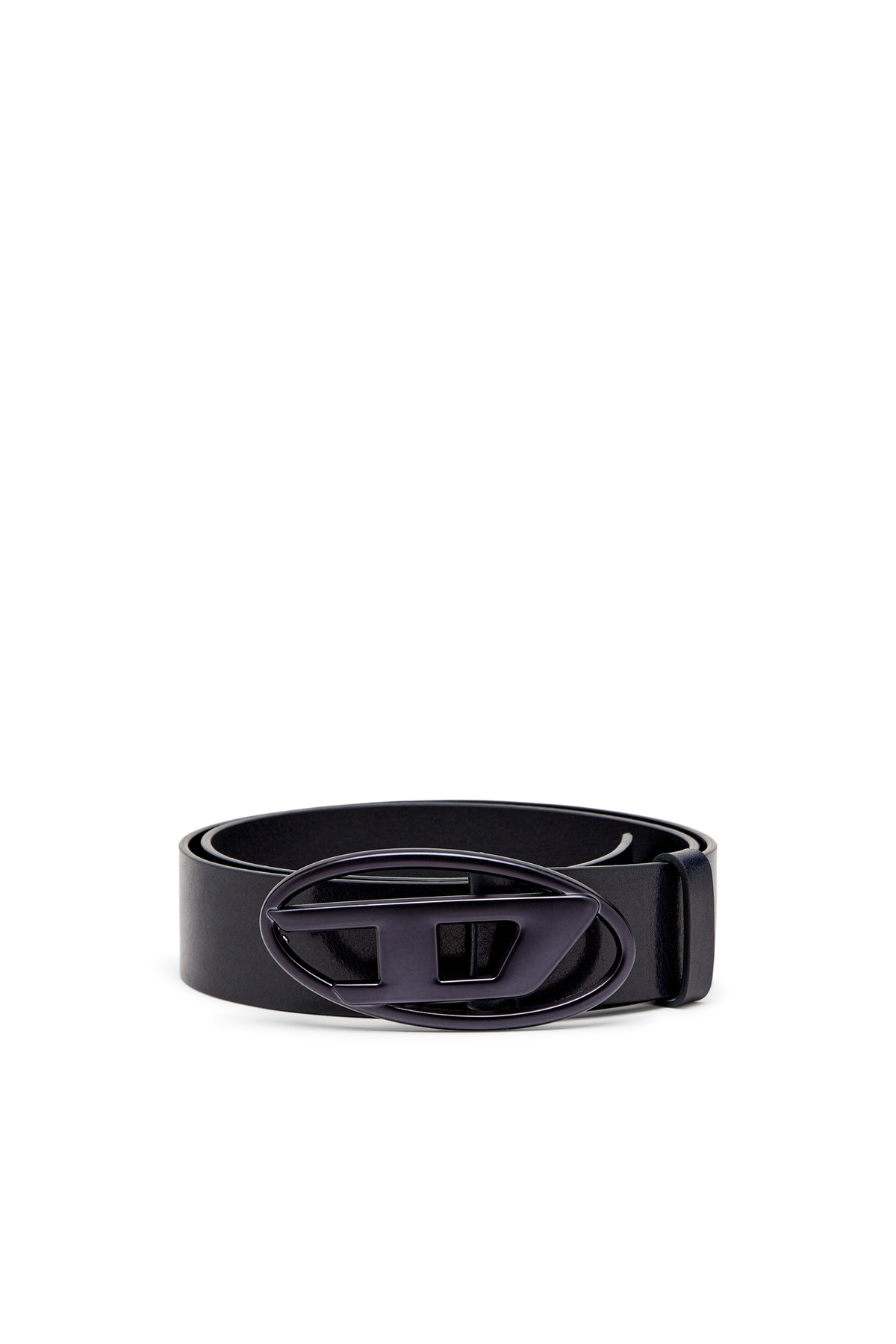 Diesel Leather belt with metallic Oval D buckle - Belts