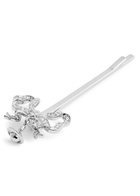 Vivienne Westwood Bow Crystal-embellished Hair Clip - Silver - One Size