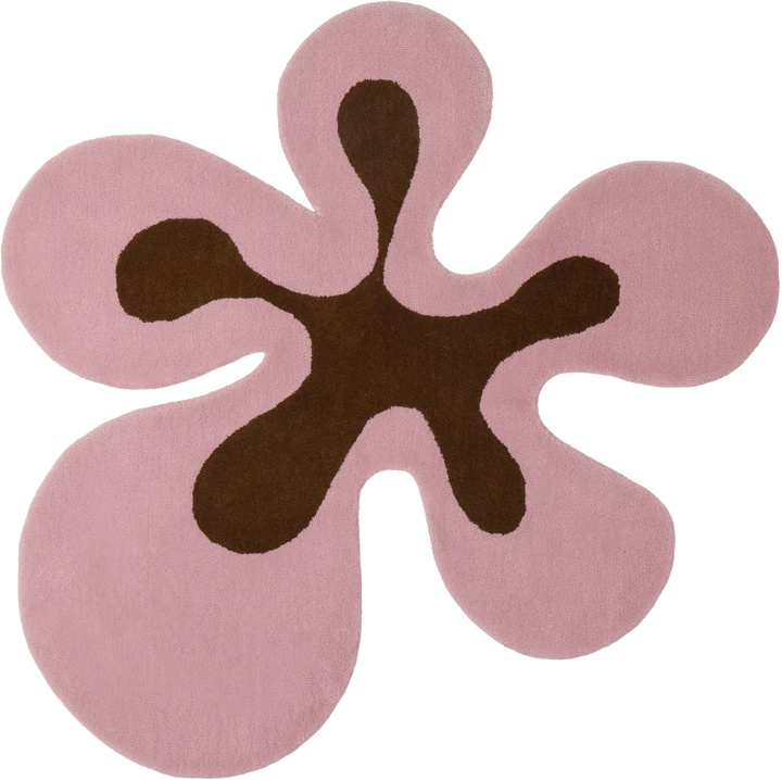 Photo: Rashelle SSENSE Exclusive Pink & Brown Groovy Flubber Rug