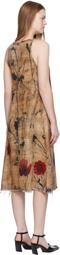 R13 Brown Reversible Tank Midi Dress