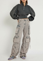 Alexanderwang.t Faded Cotton Sweatshirt Grey