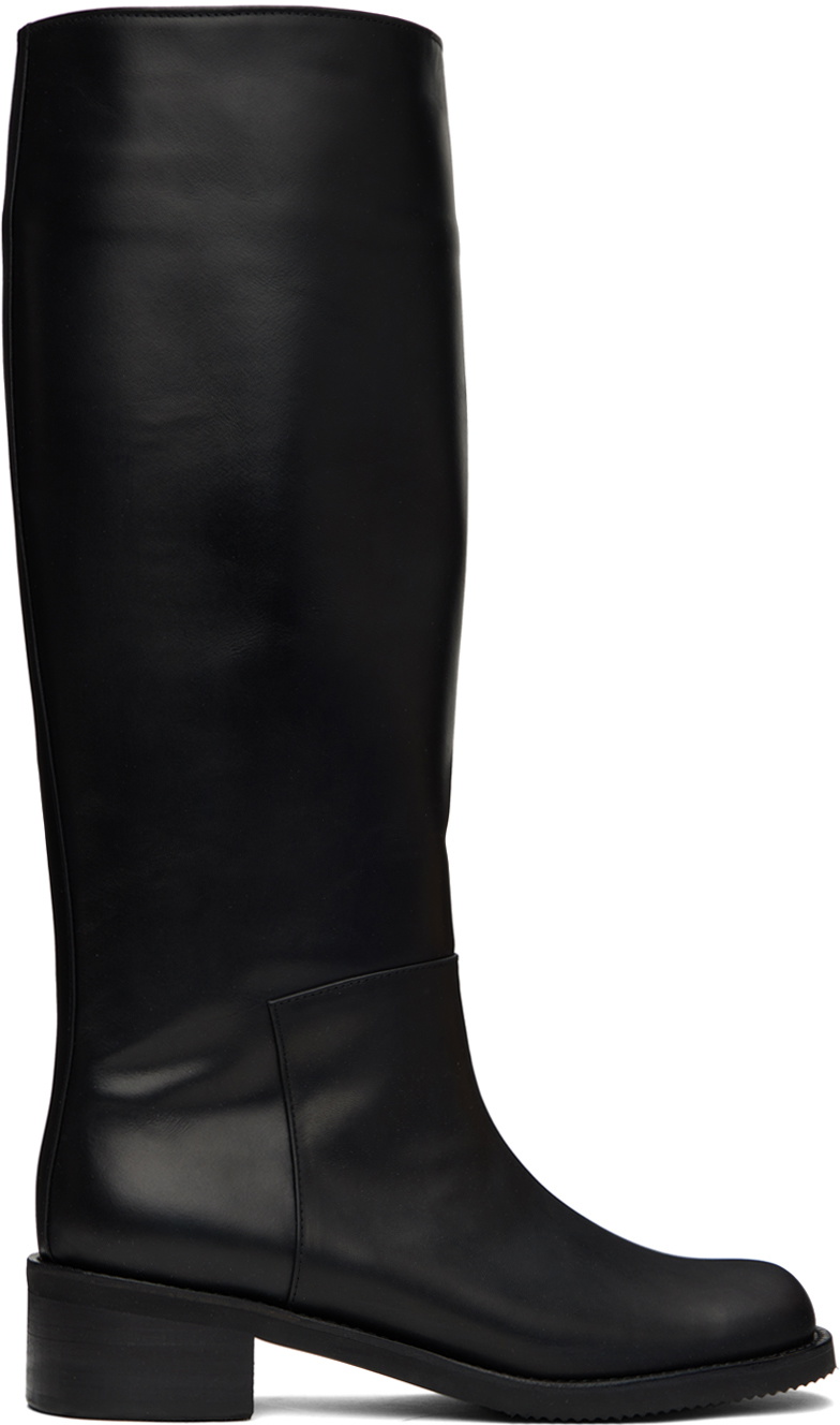 AMOMENTO Black Long Boots