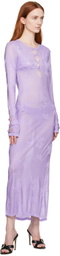 Marco Rambaldi Purple Cutout Midi Dress
