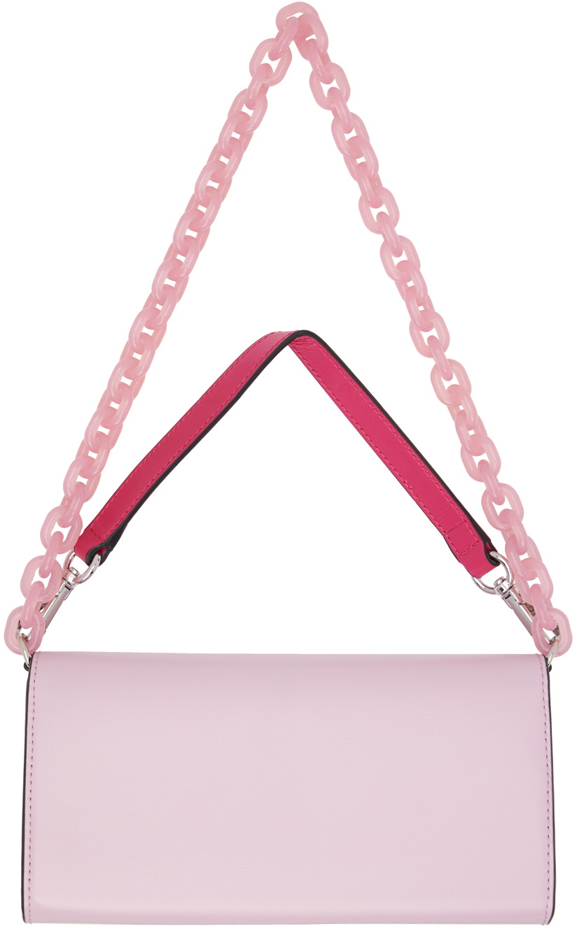 GANNI Pink Envelope Chain Wallet GANNI