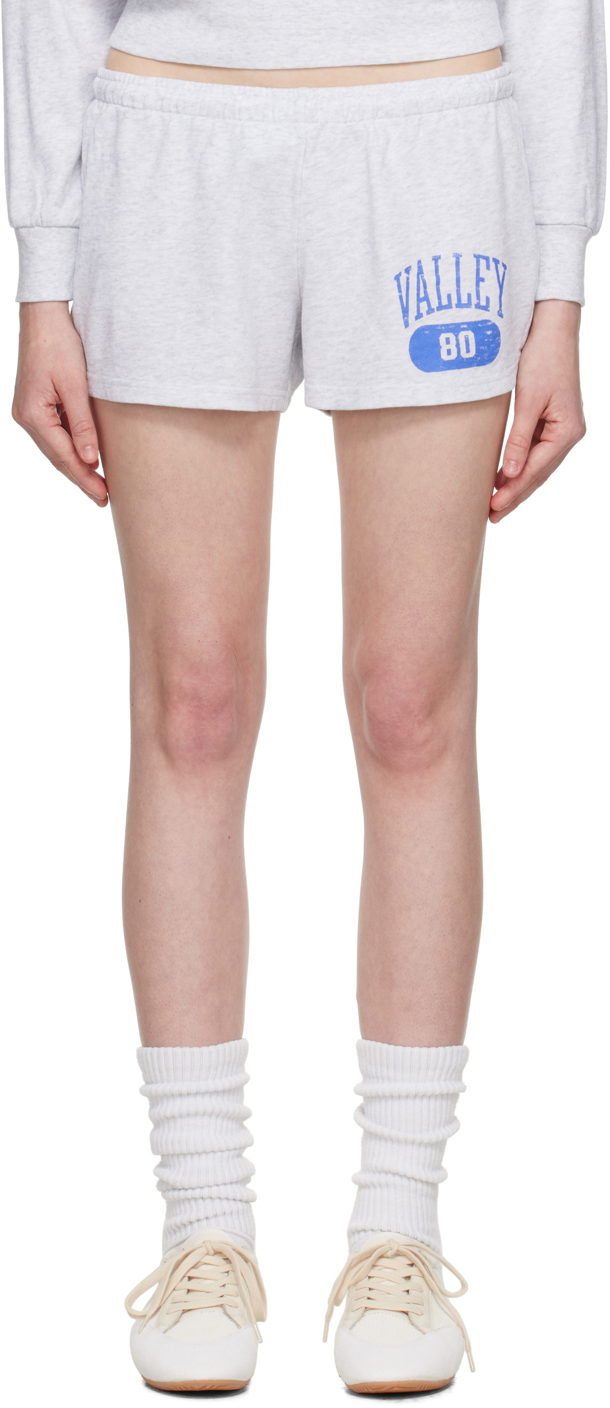 SKIMS Gray Lightweight Fleece Shorts
