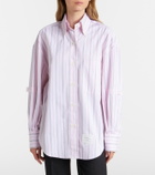 Thom Browne Striped cotton poplin shirt