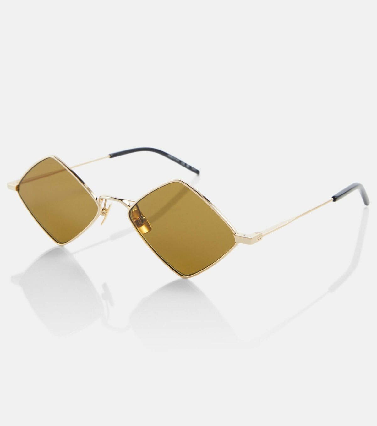Saint Laurent Lisa metal rhombus diamond shaped sunglasses Saint Laurent Sl 302 Lisa Diamond-Shaped Sunglasses in Brown  main image 4