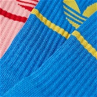 Adidas Adicolor 70S Crew Sock - 2 Pack in Blue Bird/Super Pop
