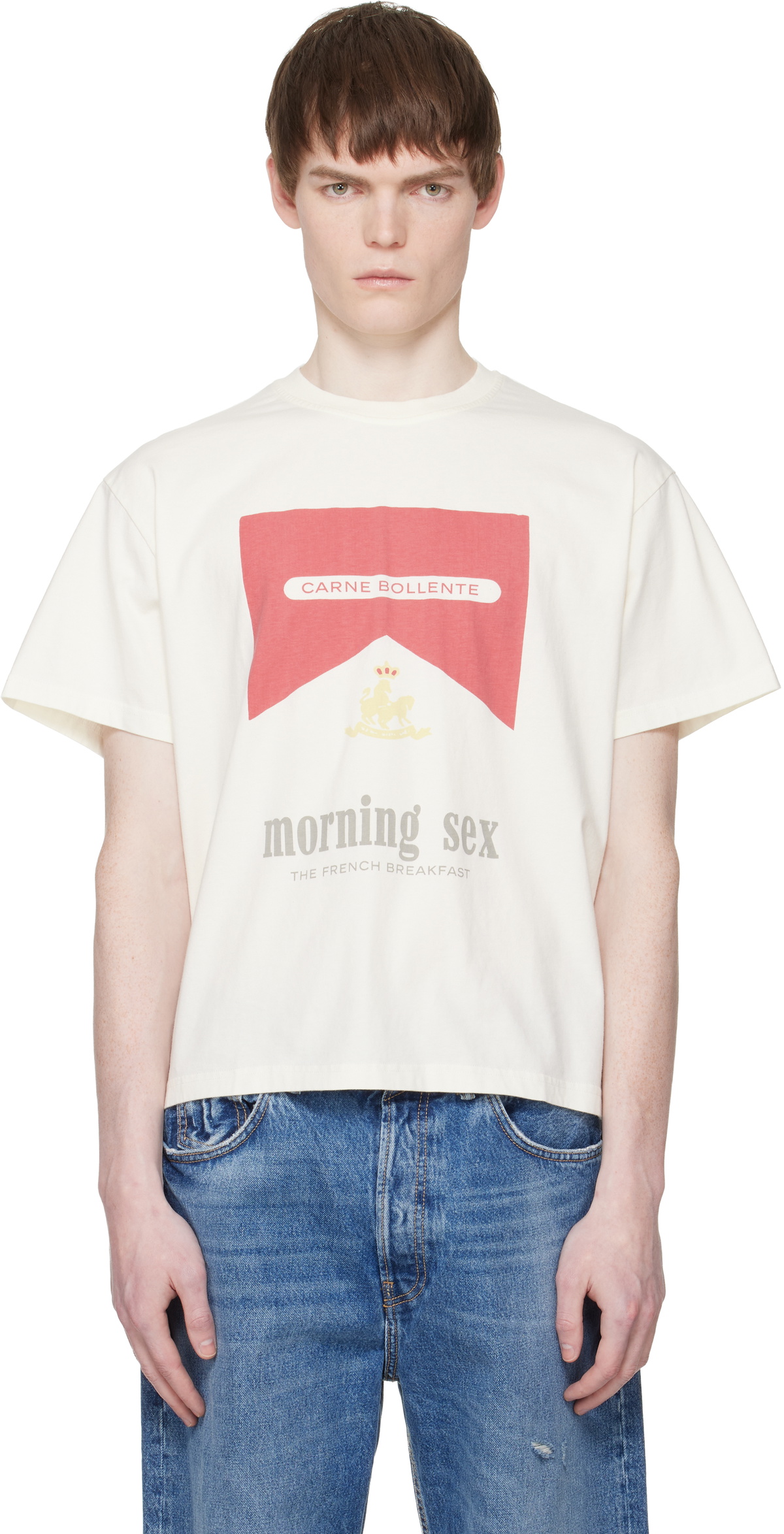 Carne Bollente White 'Welcum To Italy' T-Shirt Carne Bollente