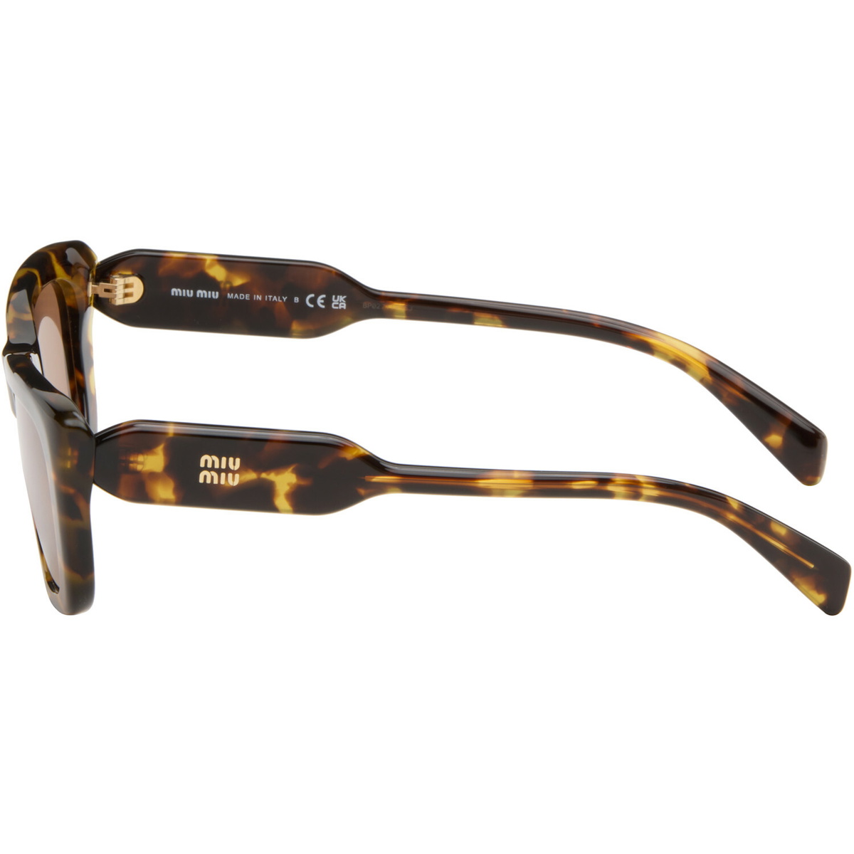 Miu Miu Eyewear Brown Cat-Eye Sunglasses