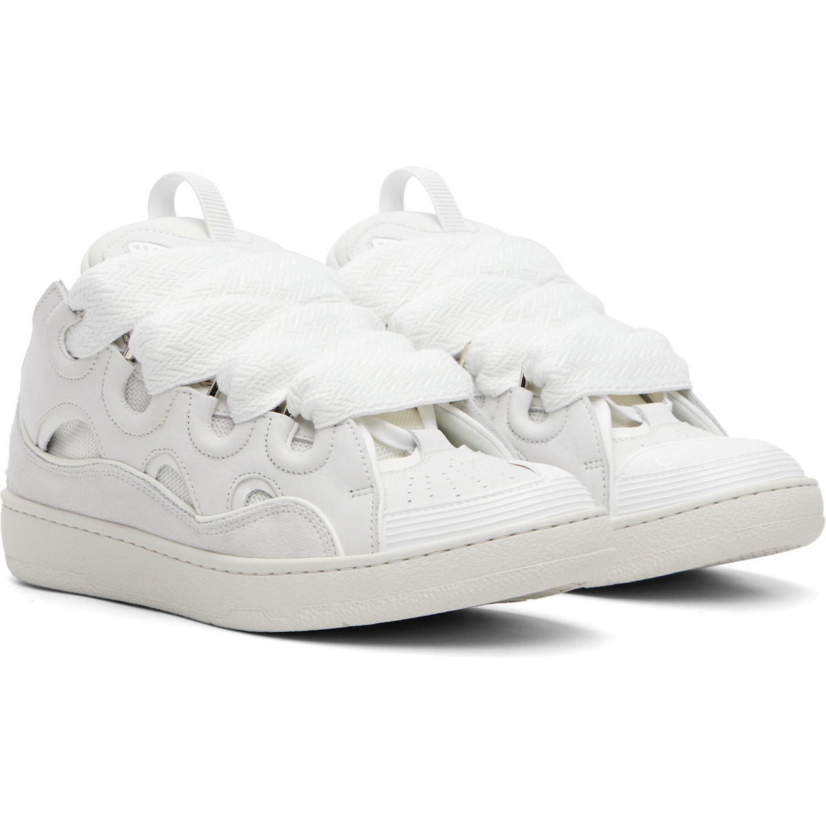 Lanvin White Curb Sneakers
