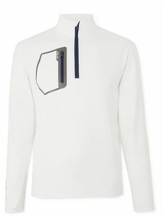 Photo: RLX Ralph Lauren - Logo-Print Stretch-Jersey Half-Zip Top - White